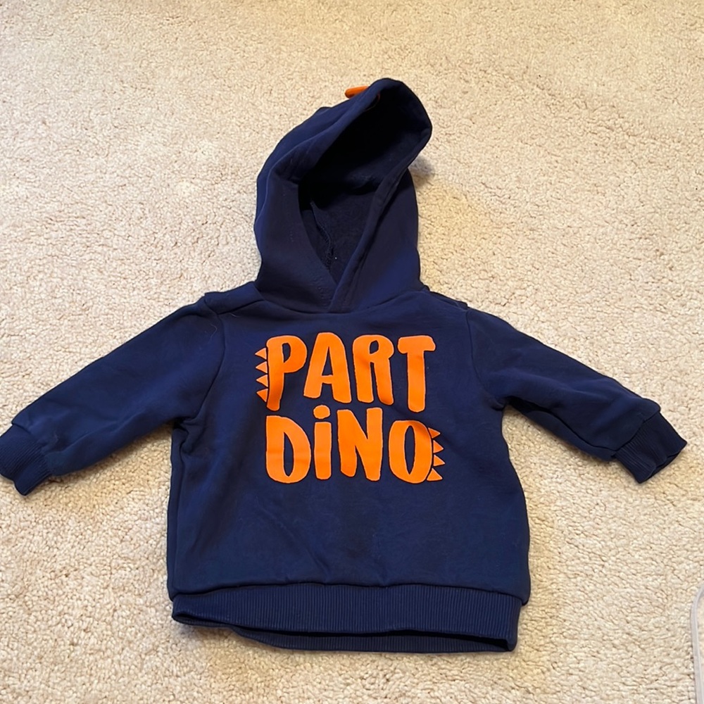 Hooded sweatshirt with Dino spikes, 6 months